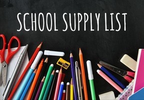 School Supply Lists - Grade School