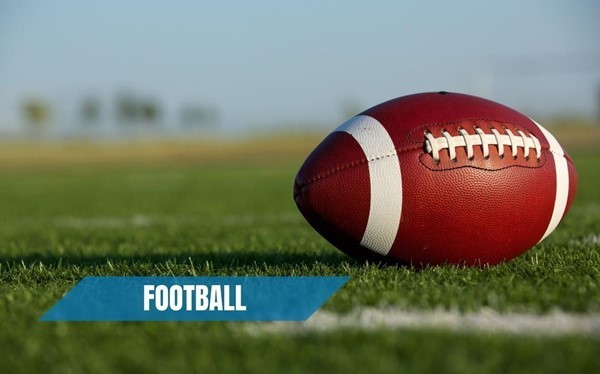picture of a football laying on a football field - the title football is underneath the football