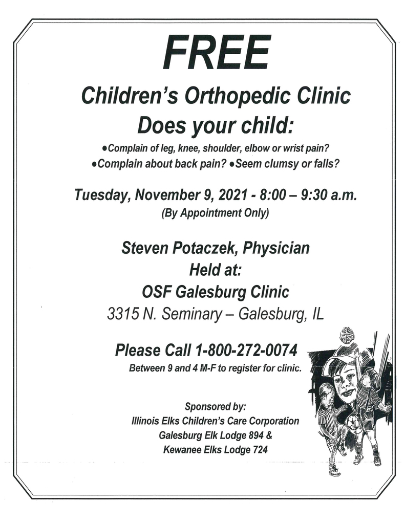 Children's Orthopedic Clinic Flier