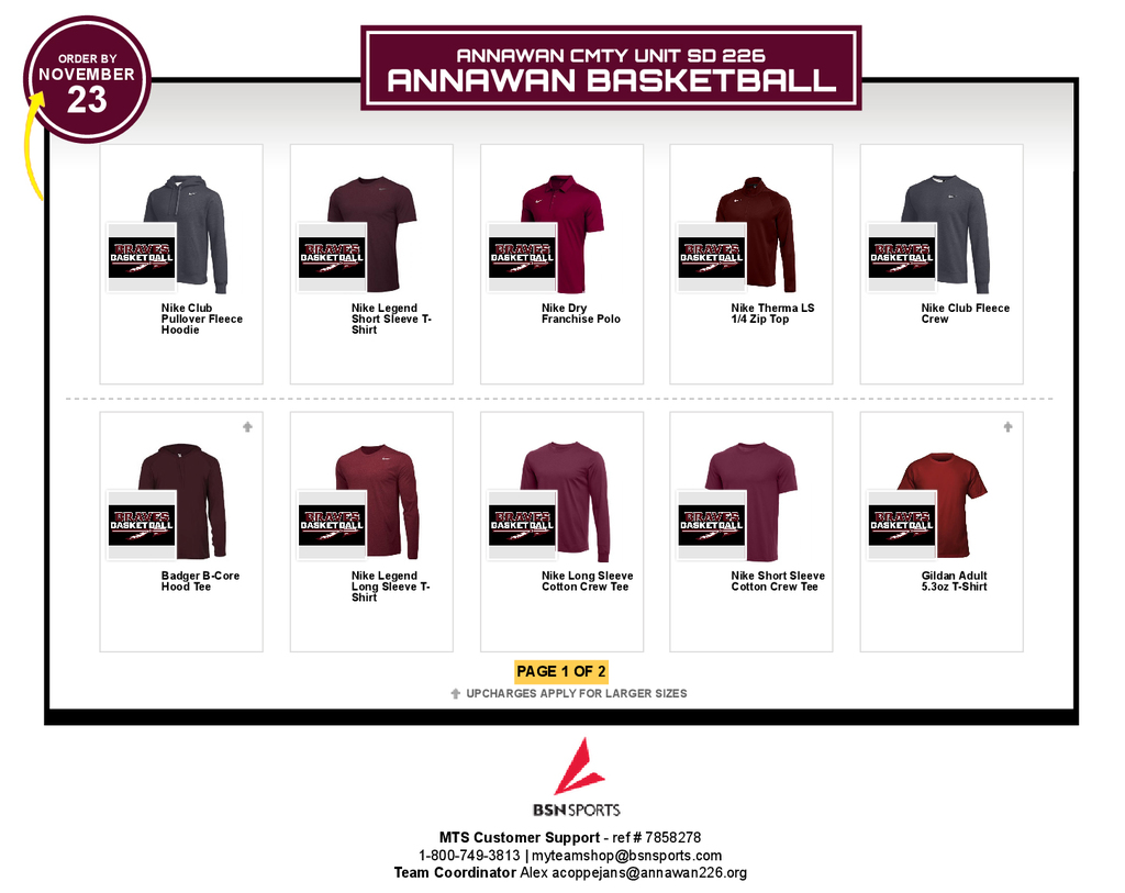 HS Boys Basketball Clothing Online Store