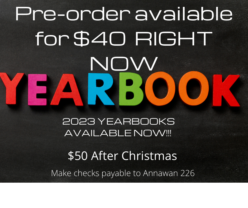 yearbook pre-order now for $40 or $50 after Christmas.