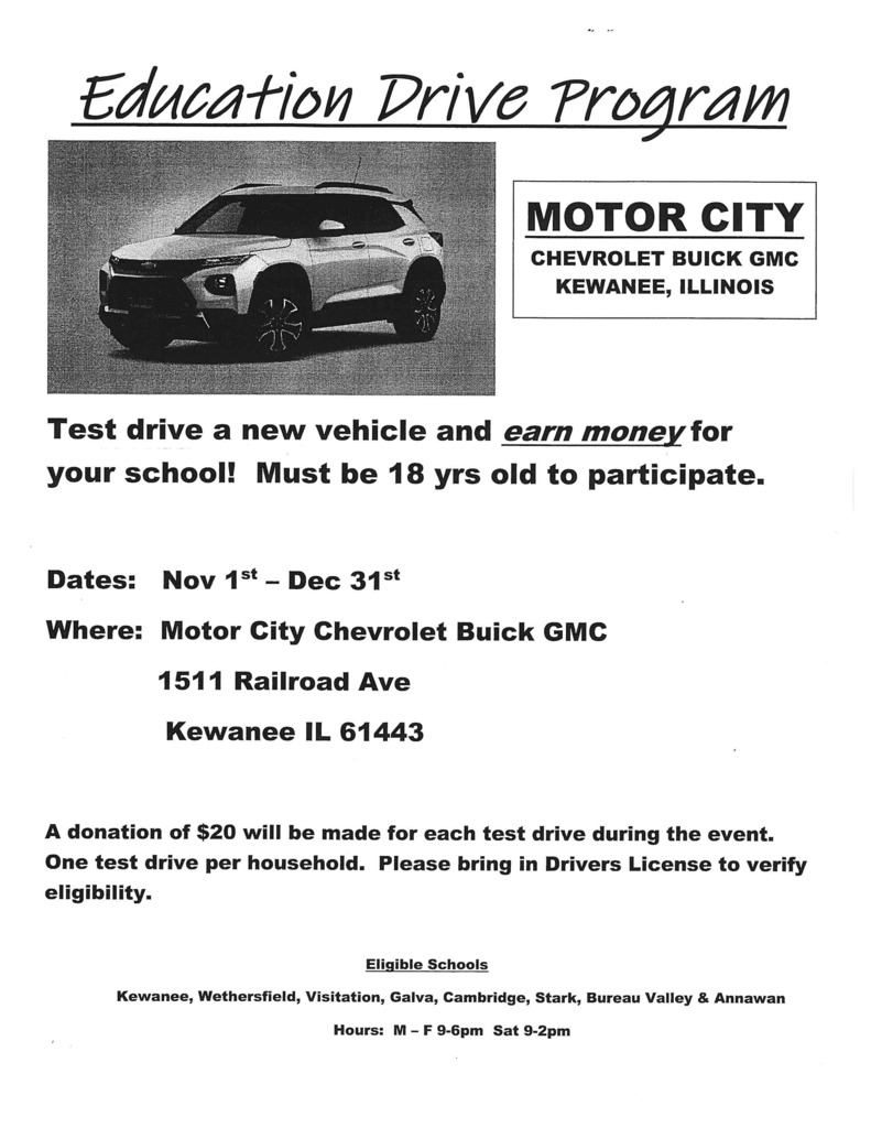 education drive program - motor city dealership kewanee illinois test drive info